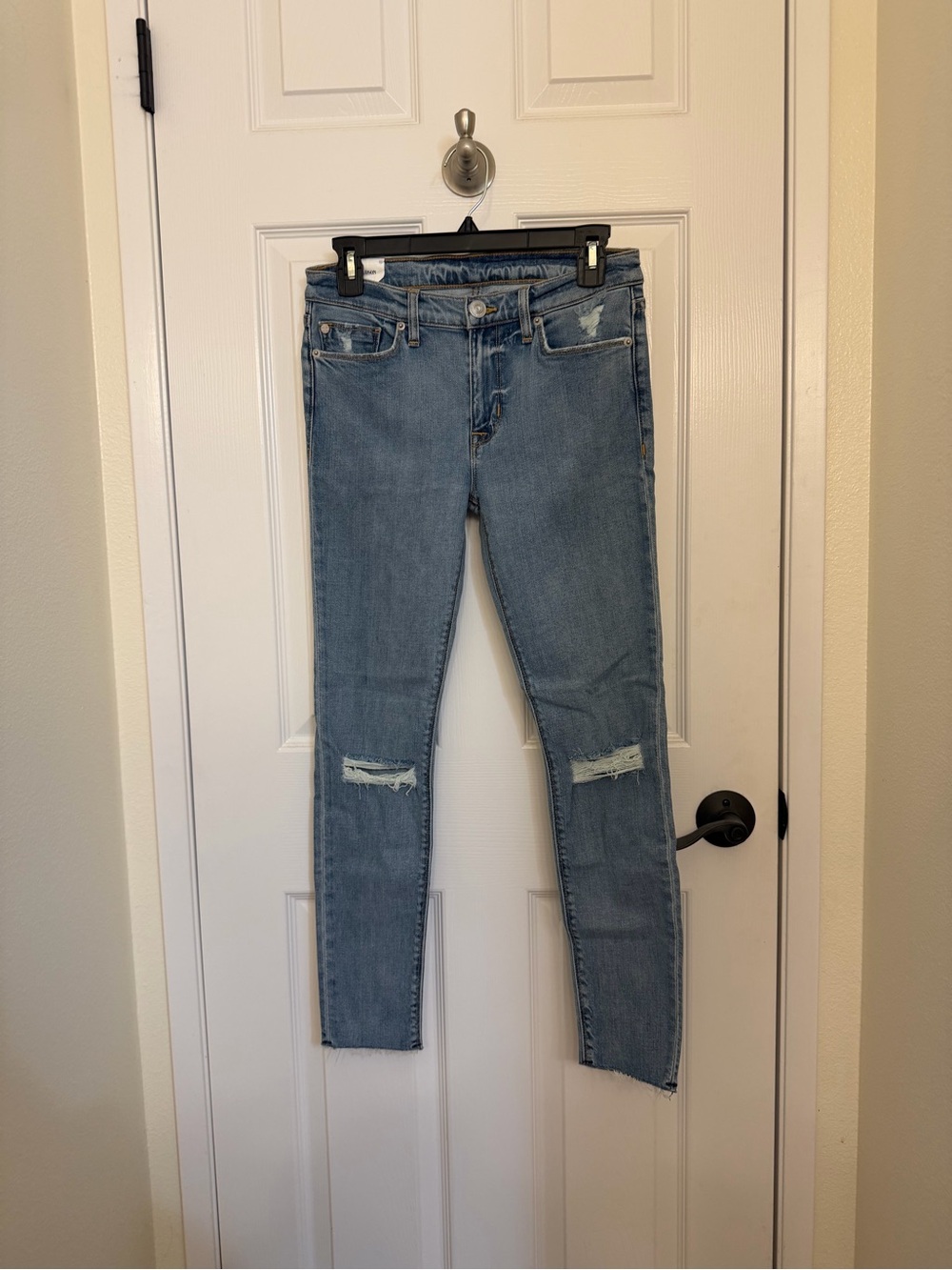 Hudson Jeans Light Blue Distressed Skinny Jeans
